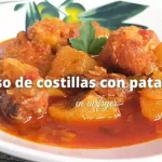 Guiso de patatas con costillas en freidora de aire