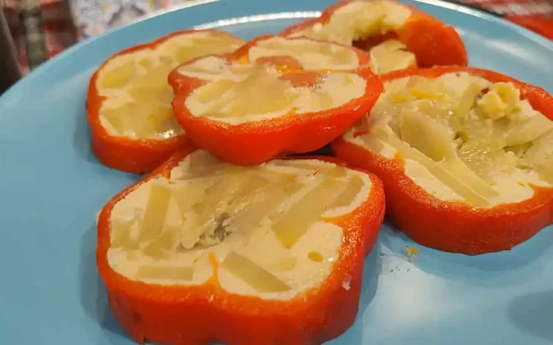 Receta de pimientos rellenos de tortilla de patata en freidora de aire o Air Fryer