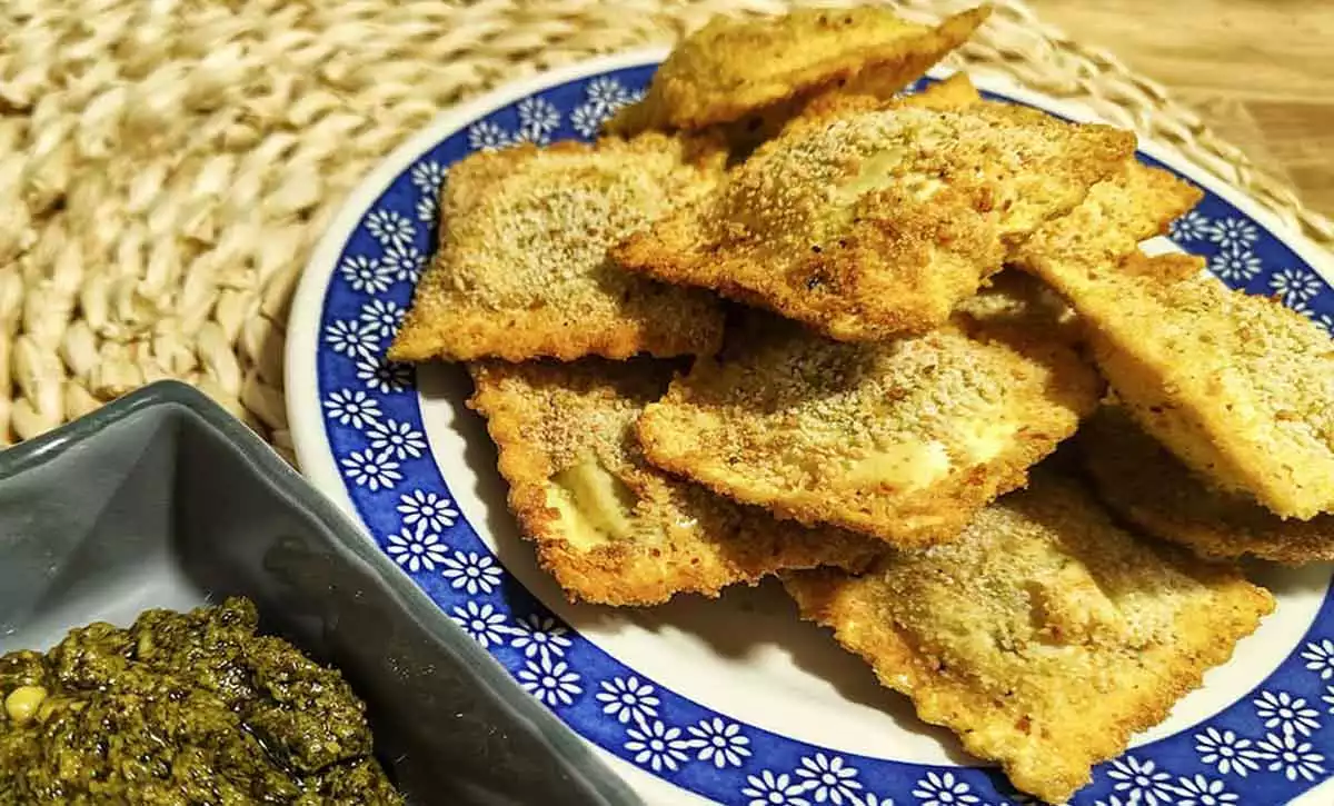 Raviolis fritos en freidora de aire o Air fryer Recetas con freidora